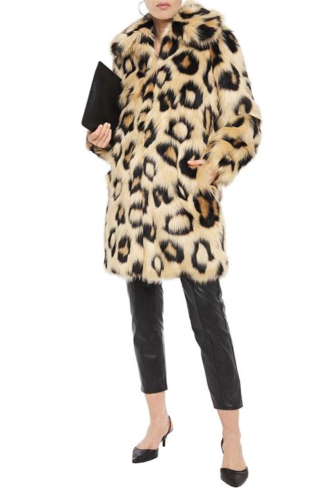 michael michael kors faux fur leopard coat size xl|Michael Kors sequin jacket.